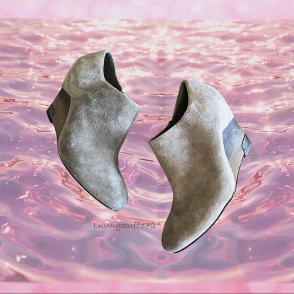 Cute Vince Camuto Sand Colour Block Wedge Ankle-Boot Shoe - Picture 3 of 13